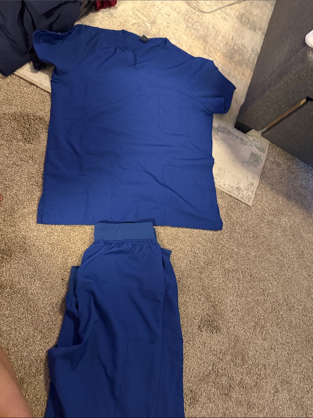 Shein scrubs blue size sm